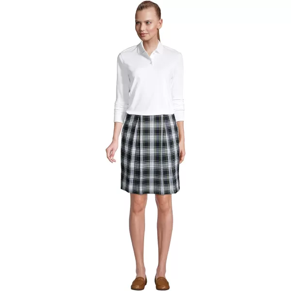 Lands End School Uniform Womens Long Sleeve Interlock Polo ShirtWhite