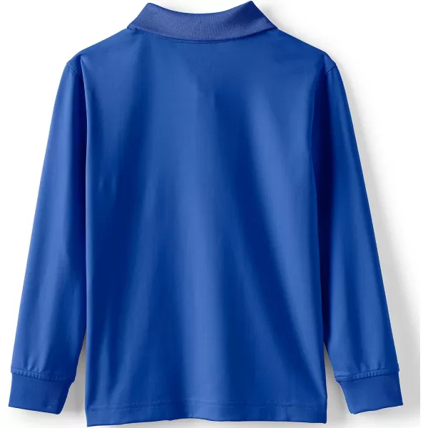 Lands End School Uniform Womens Long Sleeve Rapid Dry Polo ShirtCobalt