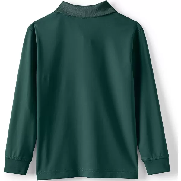 Lands End School Uniform Womens Long Sleeve Rapid Dry Polo ShirtEvergreen