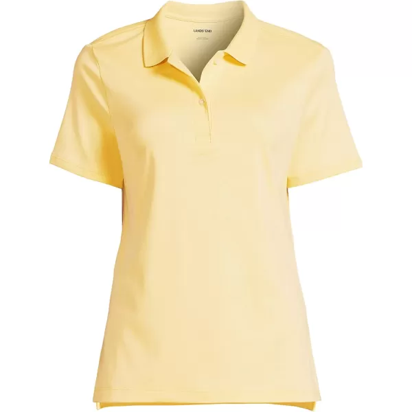 Lands End School Uniform Womens Short Sleeve Feminine Fit Interlock Polo ShirtMaize