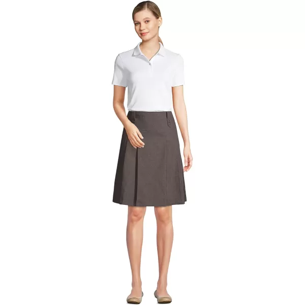 Lands End School Uniform Womens Short Sleeve Feminine Fit Interlock Polo ShirtWhite