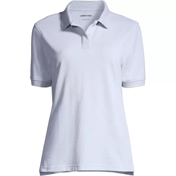 Lands End School Uniform Young Womens Short Sleeve Mesh Polo ShirtBlue