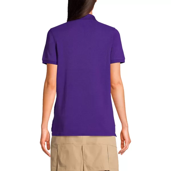 Lands End School Uniform Young Womens Short Sleeve Mesh Polo ShirtDeep Purple