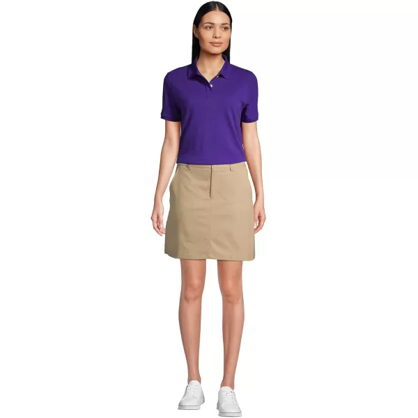 Lands End School Uniform Young Womens Short Sleeve Mesh Polo ShirtDeep Purple