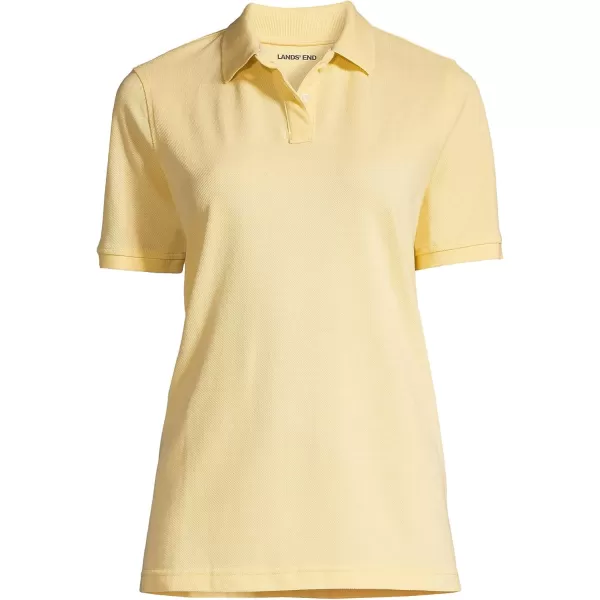 Lands End School Uniform Young Womens Short Sleeve Mesh Polo ShirtMaize