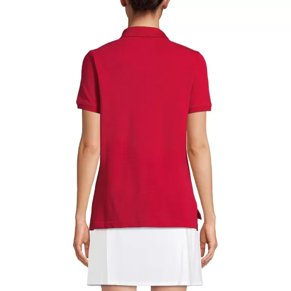 Lands End School Uniform Young Womens Short Sleeve Mesh Polo ShirtRed