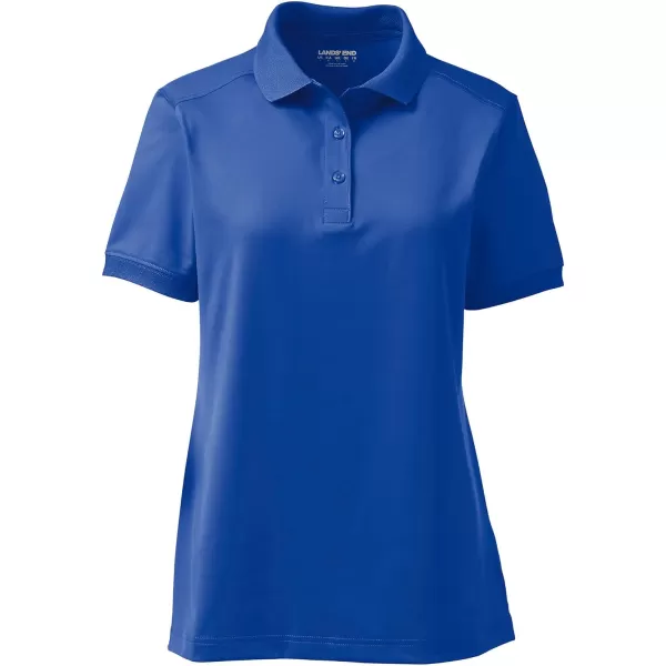 Lands End School Uniform Young Womens Short Sleeve Rapid Dry Polo ShirtCobalt