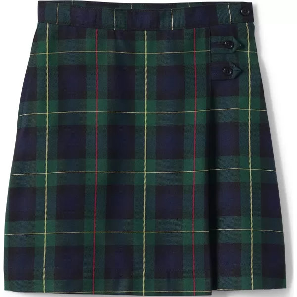 Lands End School Uniform Girls Solid Aline Skirt Below The KneeHunterClassic Navy Plaid