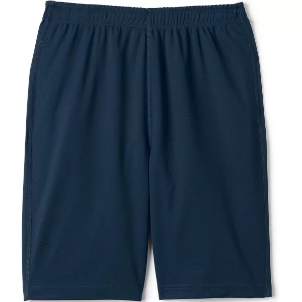 Lands End School Uniform Mens Mesh Gym ShortsClassic Navy