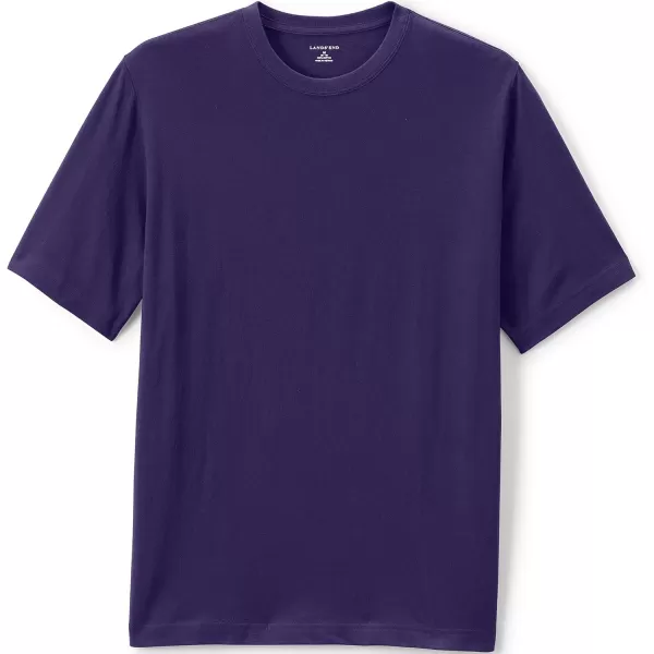 Lands End School Uniform Mens Short Sleeve Essential TShirtDeep Purple