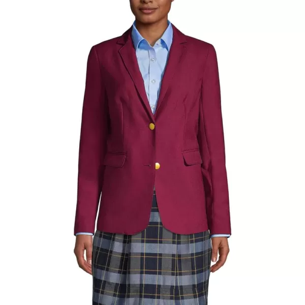 Lands End School Uniform Womens Hopsack BlazerBurgundy