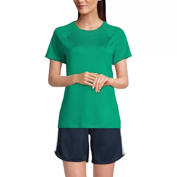 Lands End School Uniform Womens Short Sleeve Active TeeLight Malachite