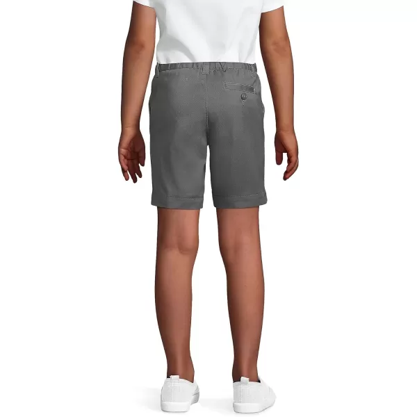 Lands End Girls Plain Front Blend Chino ShortsArctic Gray