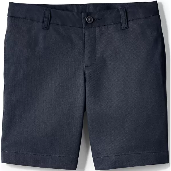 Lands End Girls Plain Front Blend Chino ShortsClassic Navy