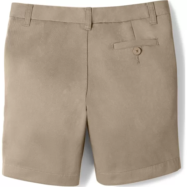 Lands End Girls Plain Front Blend Chino ShortsKhaki