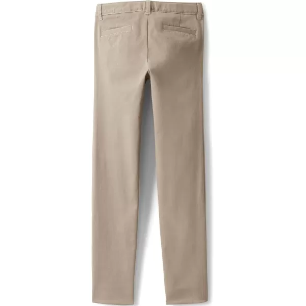 Lands End Girls Slim Fit Stretch Chino PantsKhaki