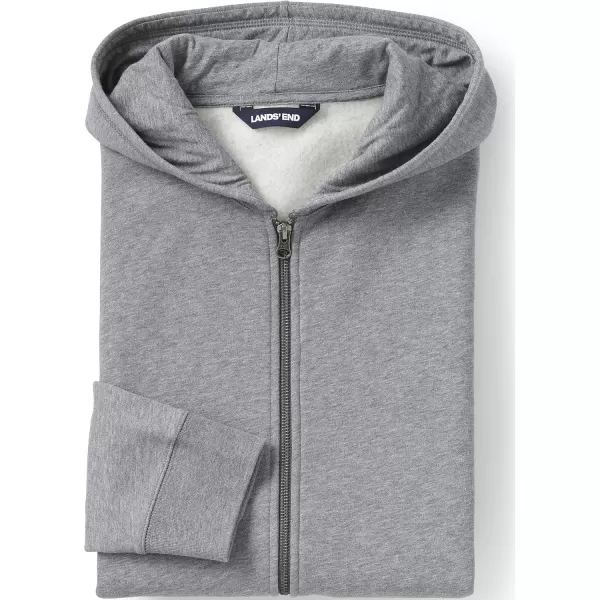 Lands End School Uniform Adult Zip Front SweatshirtPewter Heather