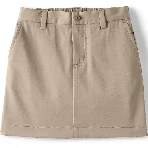 Lands End School Uniform Girls Active Chino Skort Top of The KneeKhaki