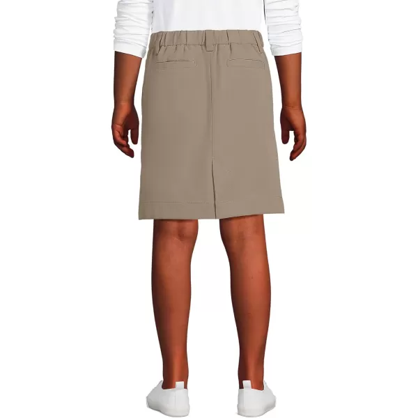 Lands End School Uniform Girls Active Chino Skort Top of The KneeKhaki