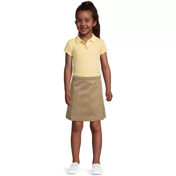 Lands End School Uniform Girls Blend Chino Skort Above KneeKhaki