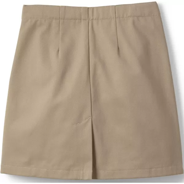 Lands End School Uniform Girls Blend Chino Skort Above KneeKhaki