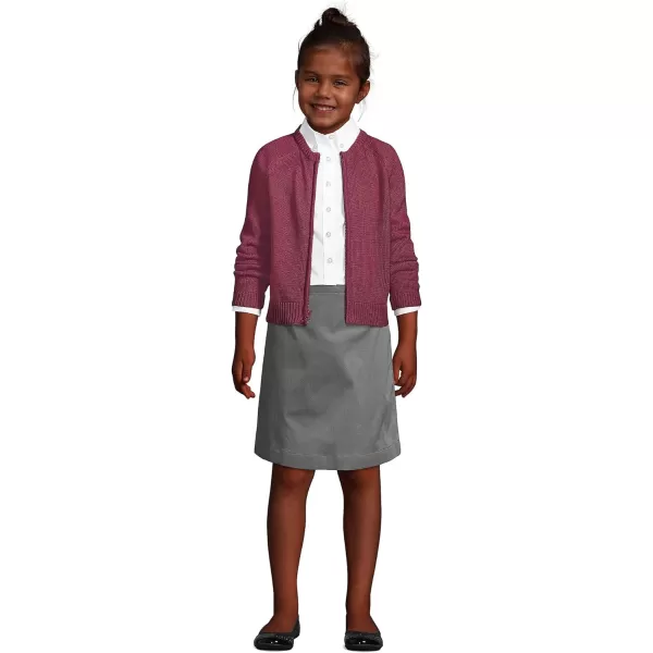 Lands End School Uniform Girls Blend Chino Skort Top of KneeArctic Gray