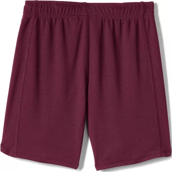 Lands End School Uniform Girls Mesh Gym ShortsBurgundy