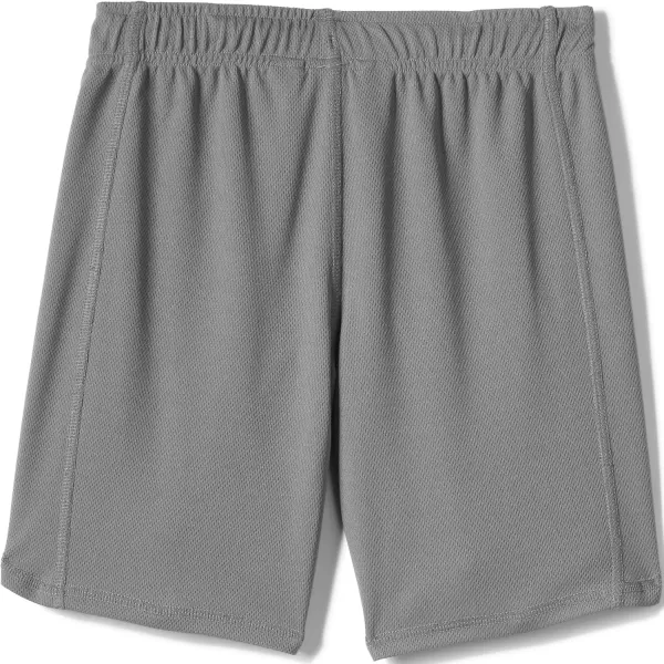 Lands End School Uniform Girls Mesh Gym ShortsStone Gray