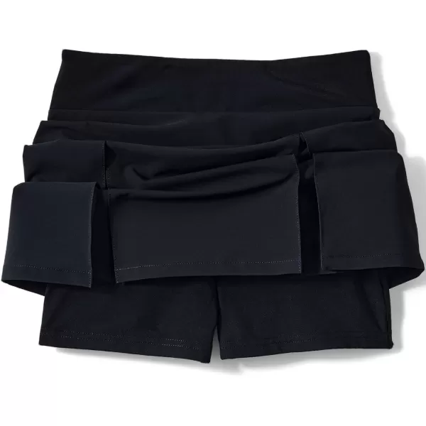 Lands End School Uniform Girls Performance Pleated Skort Above The KneeBlack