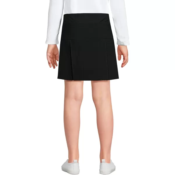 Lands End School Uniform Girls Performance Pleated Skort Above The KneeBlack