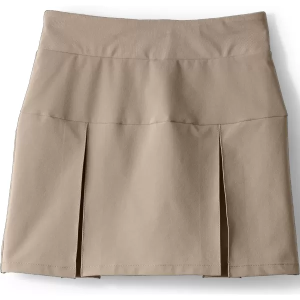 Lands End School Uniform Girls Performance Pleated Skort Above The KneeKhaki