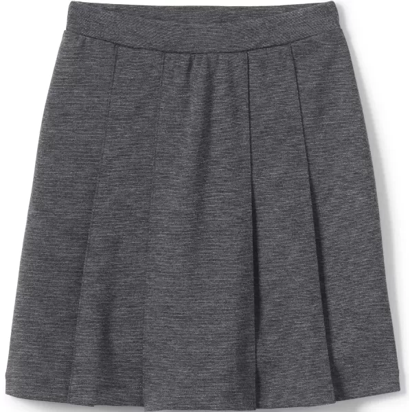 Lands End School Uniform Girls Ponte Pleat SkirtCharcoal Heather