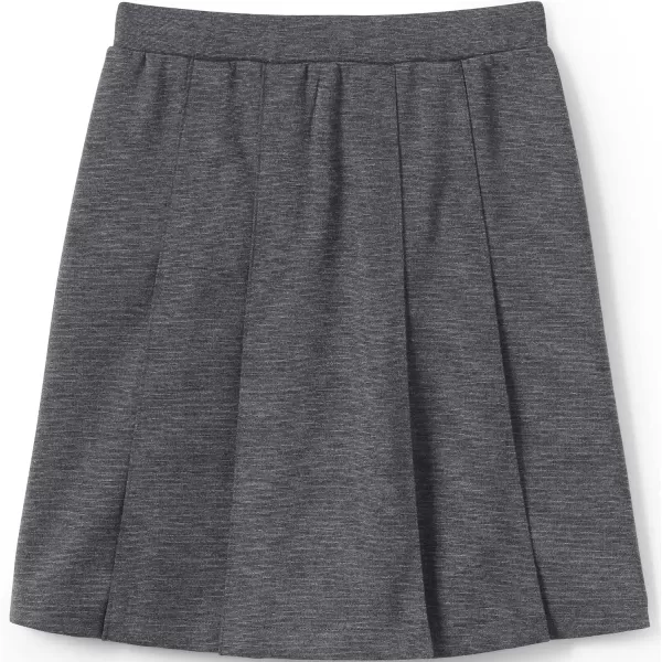 Lands End School Uniform Girls Ponte Pleat SkirtCharcoal Heather