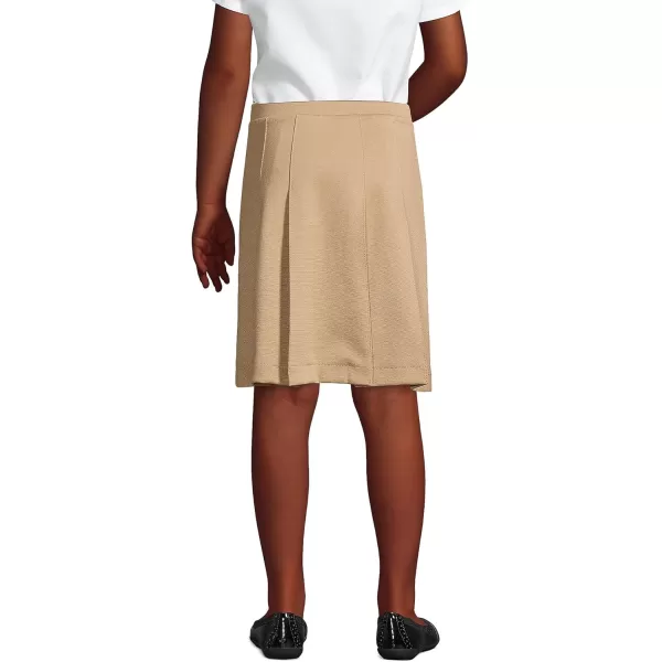 Lands End School Uniform Girls Ponte Pleat SkirtKhaki