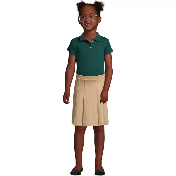 Lands End School Uniform Girls Ponte Pleat SkirtKhaki