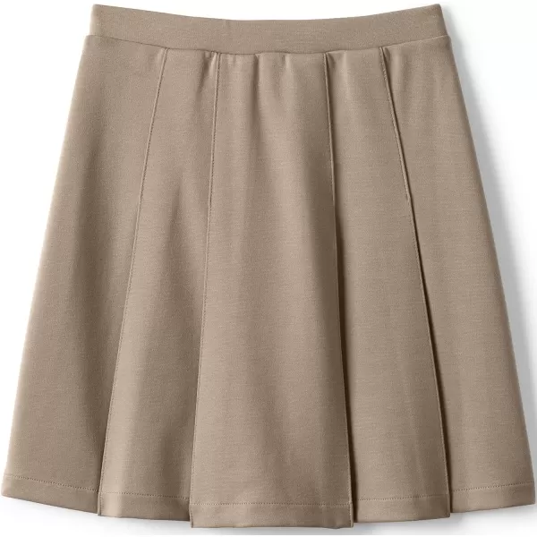 Lands End School Uniform Girls Ponte Pleat SkirtKhaki