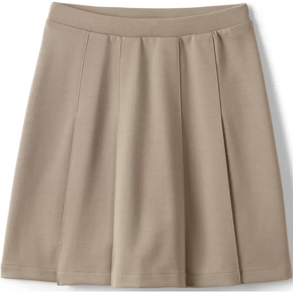 Lands End School Uniform Girls Ponte Pleat SkirtKhaki