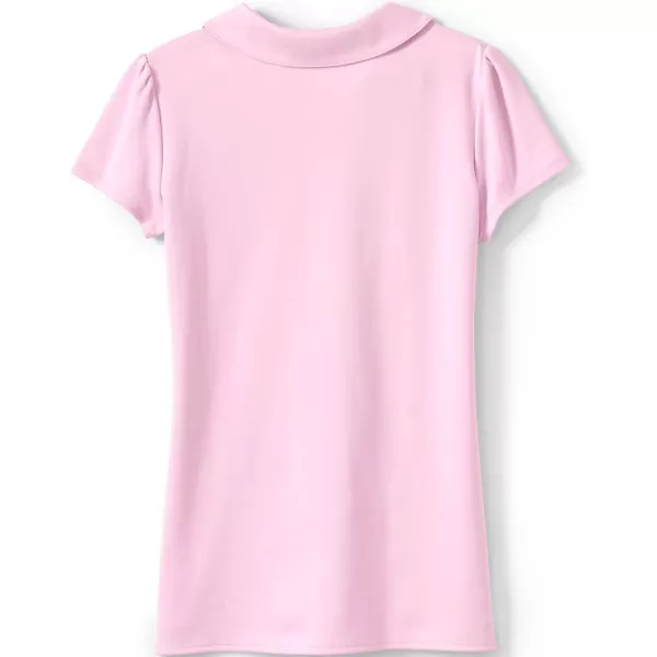 imageLands End School Uniform Girls Short Sleeve Peter Pan Collar Polo ShirtIce Pink