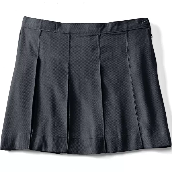 Lands End School Uniform Girls Solid Box Pleat Skirt Above KneeBlack