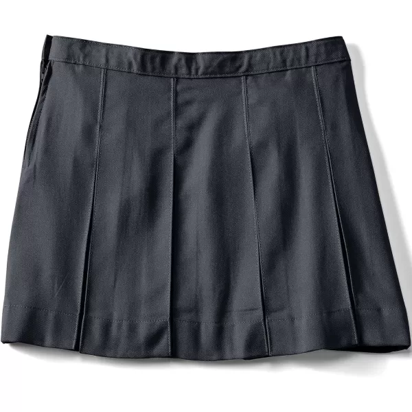 Lands End School Uniform Girls Solid Box Pleat Skirt Above KneeBlack