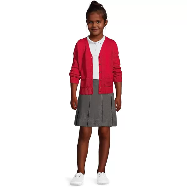 Lands End School Uniform Girls Solid Box Pleat Skirt Above KneeGray