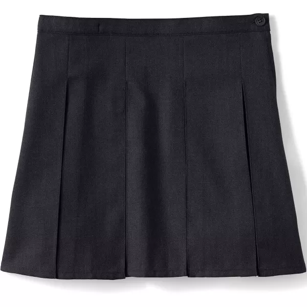 Lands End School Uniform Girls Solid Box Pleat Skirt Top of KneeBlack