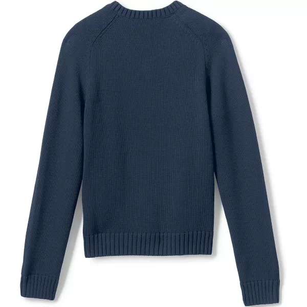 imageLands End School Uniform Kids Cotton Modal VNeck SweaterClassic Navy