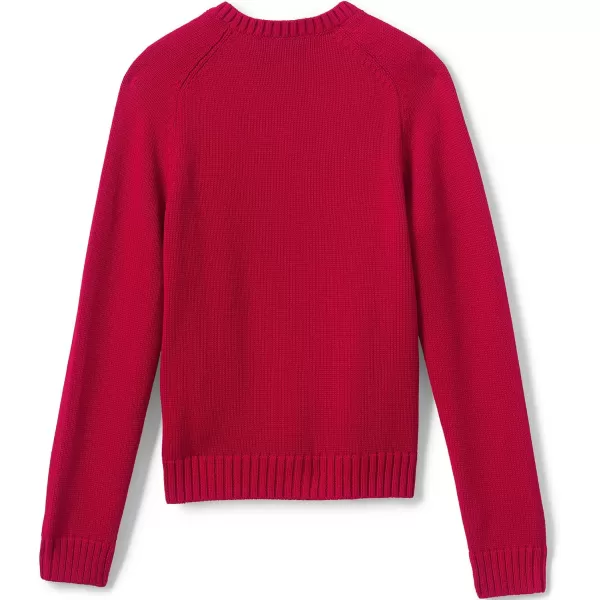 imageLands End School Uniform Kids Cotton Modal VNeck SweaterRed