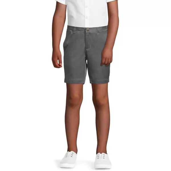 Lands End Girls Plain Front Blend Chino ShortsArctic Gray