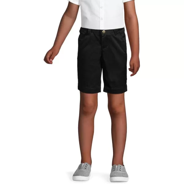 Lands End Girls Plain Front Blend Chino ShortsBlack