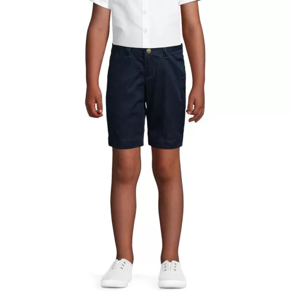 Lands End Girls Plain Front Blend Chino ShortsClassic Navy