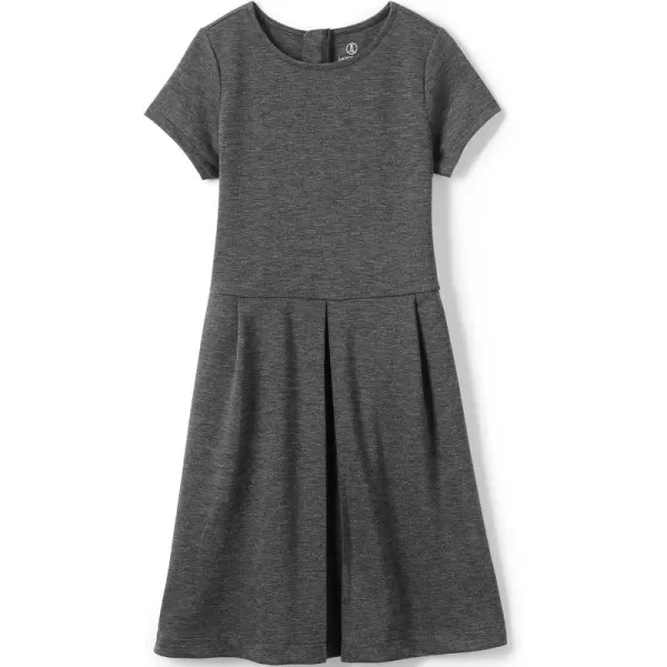 Lands End Girls Short Sleeve Ponte DressCharcoal Heather