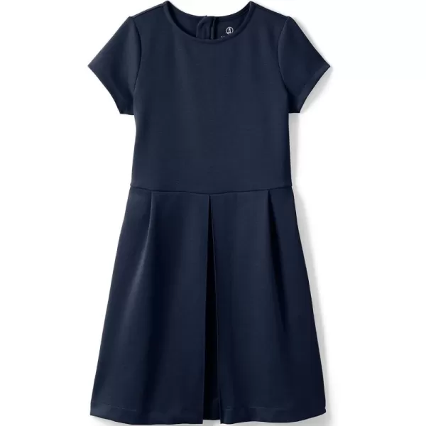 Lands End Girls Short Sleeve Ponte DressClassic Navy