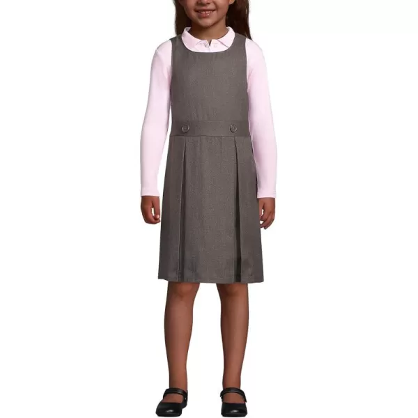 Lands End Girls Uniform Solid JumperGray